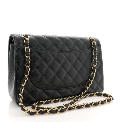 Chanel Caviar Quilted Jumbo Double Flap Black 3 of 10