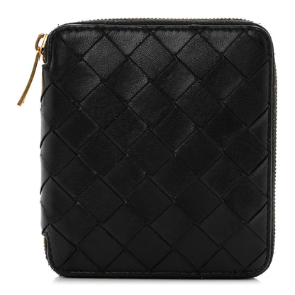 Bottega Veneta Nappa Intrecciato Zip Around Wallet Black 1 of 10