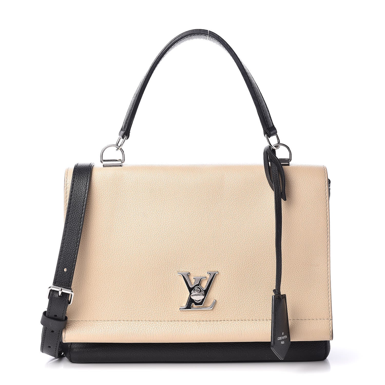 Louis Vuitton Soft Calfskin Lockme II Top Handle Vanille Black 1 of 14