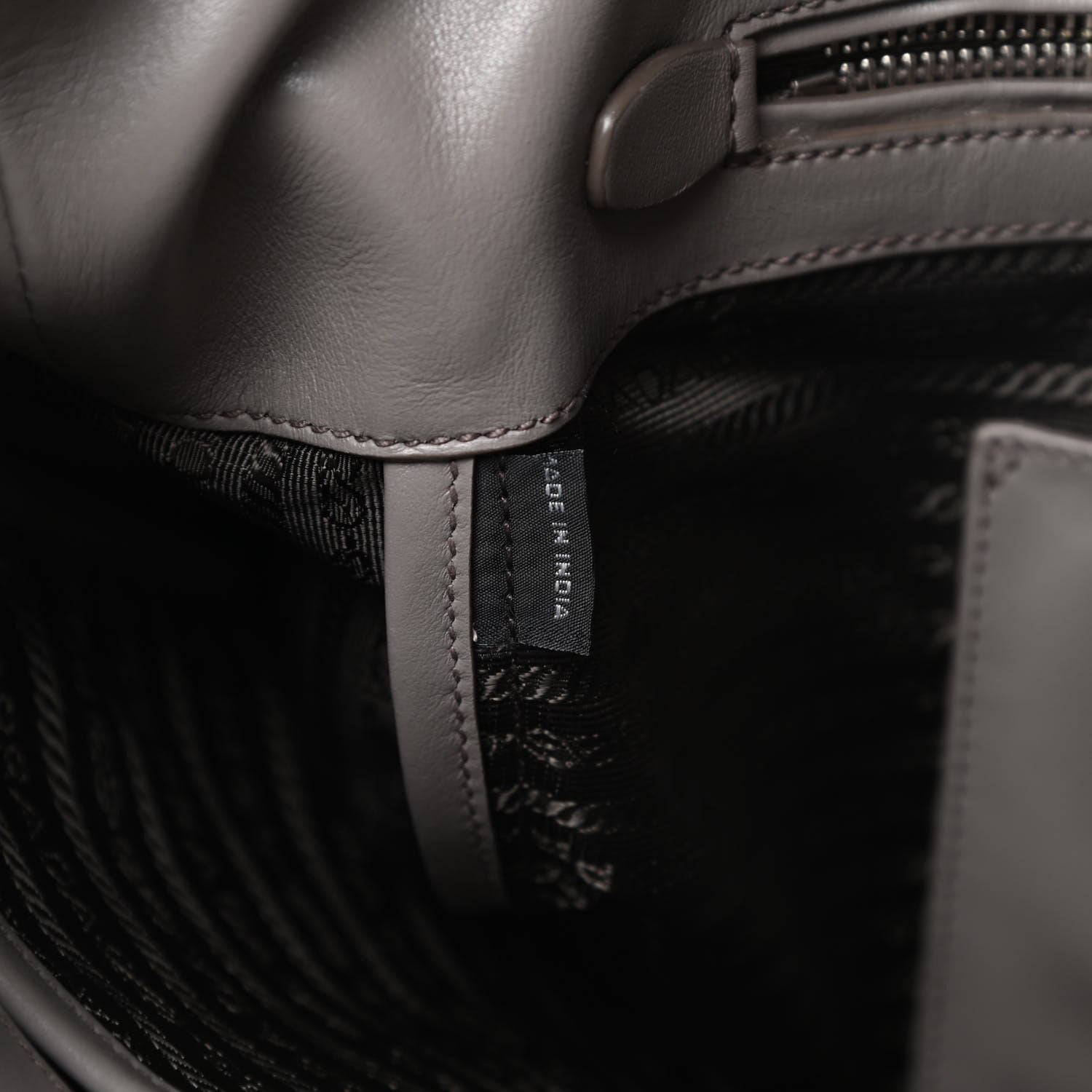 Prada Soft Calf Shopping Tote Argilla 7 of 13