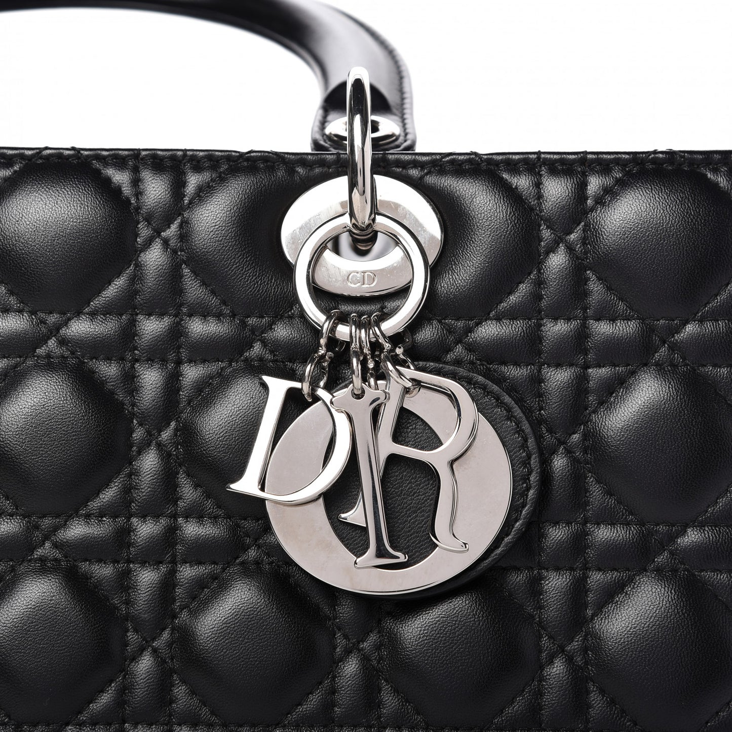 Lambskin Cannage Large Lady Dior Black