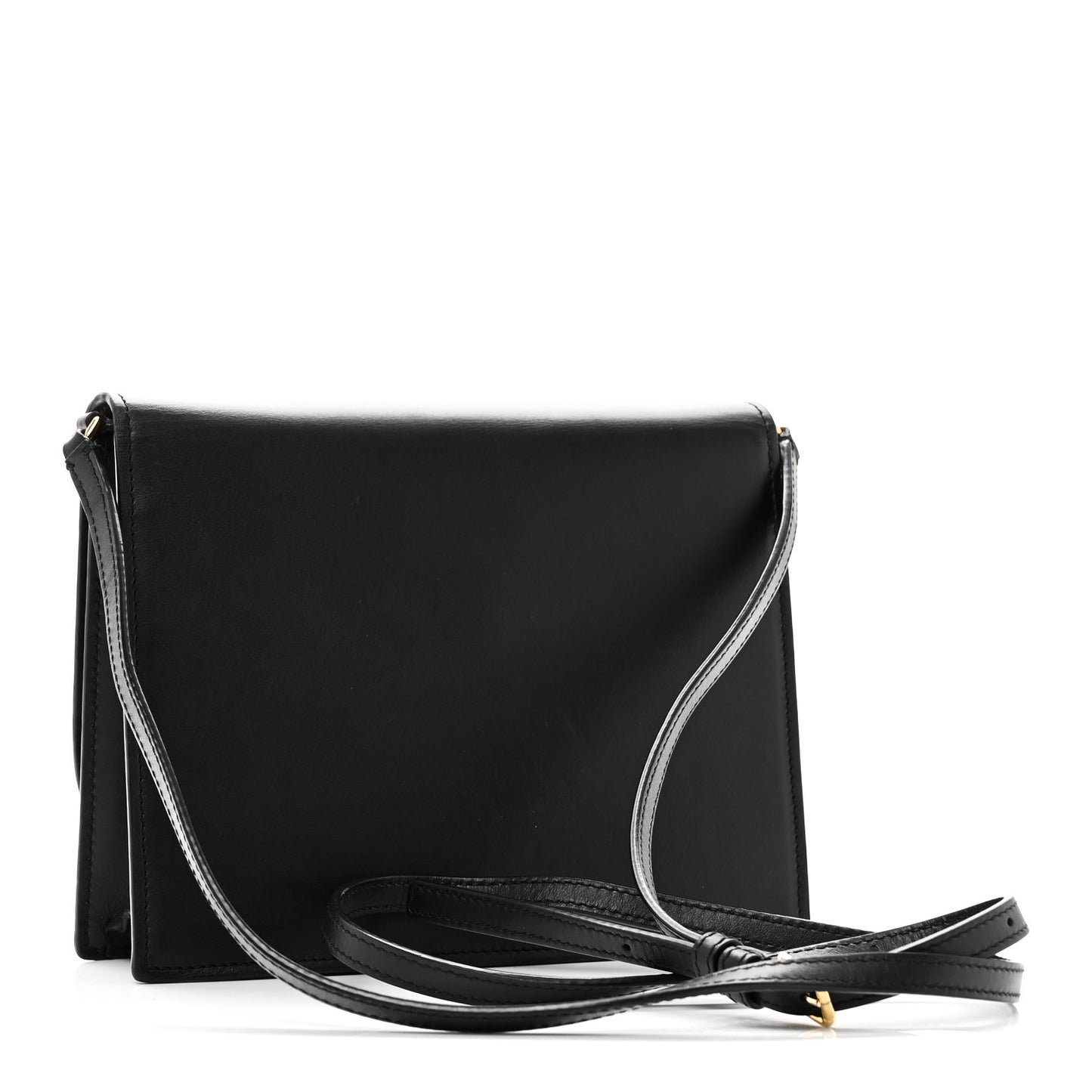 Calfskin DG Logo Flap Crossbody Bag Black