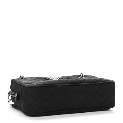 Prada Nylon Tessuto Impuntu Quilted Crossbody Bag Black 3 of 9