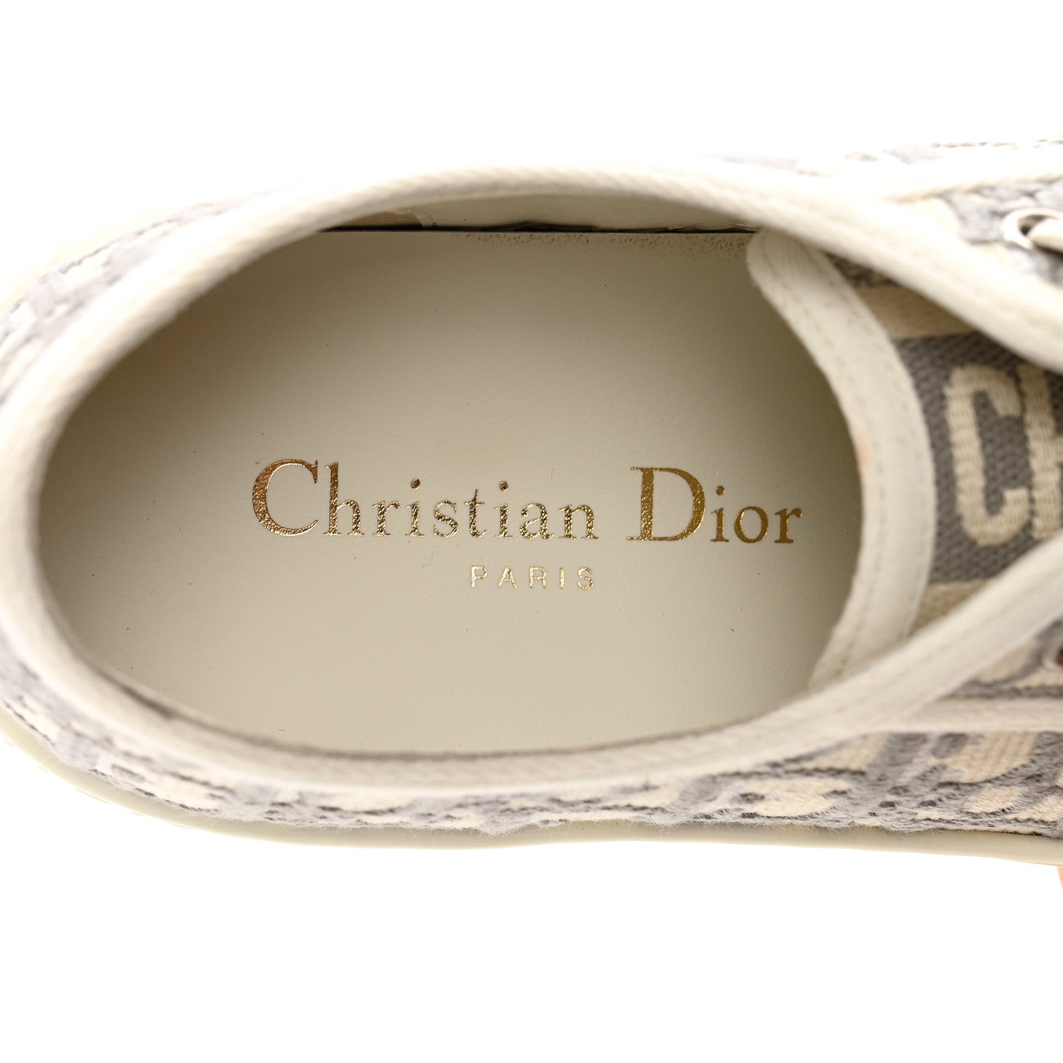 Christian Dior Canvas Oblique Walk'N'Dior Low Top Sneakers 37 Grey Stone 7 of 8
