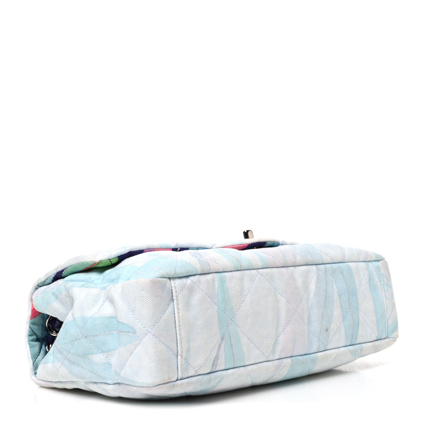 Canvas Quilted Jungle Jeans Flap White Multicolor