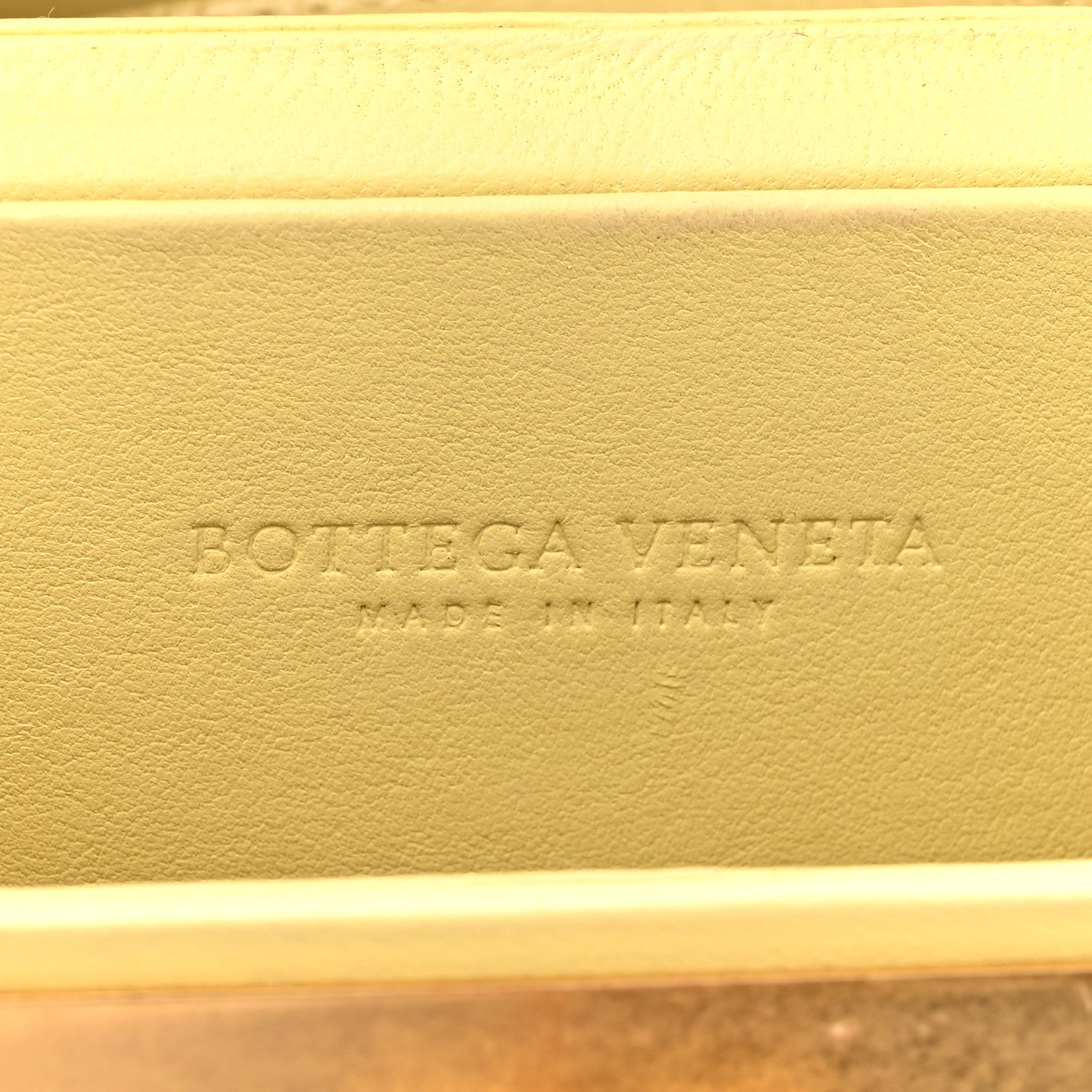 Bottega Veneta Calfskin Crocodile Embossed Daisey Box Clutch Yellow 6 of 12