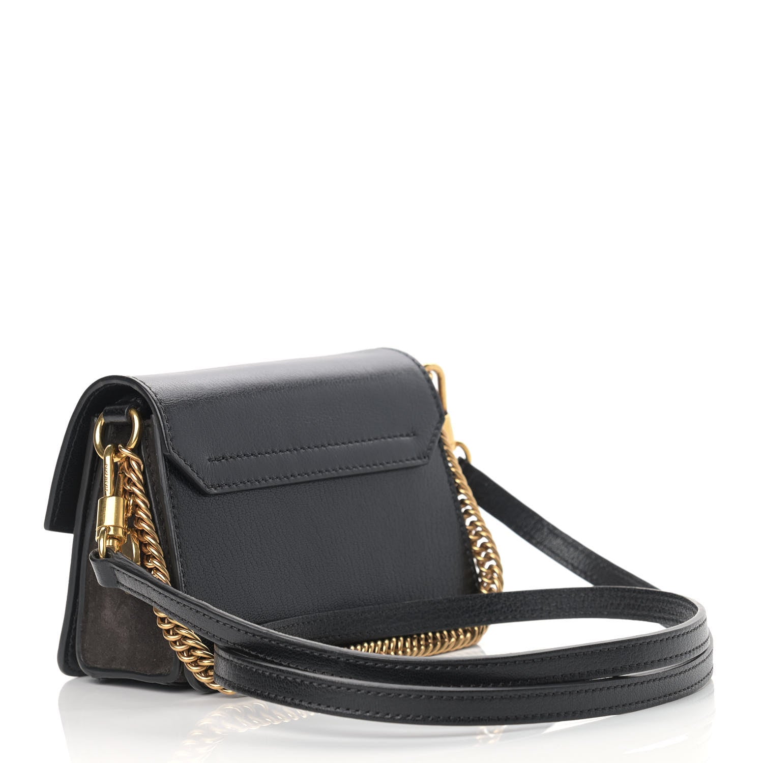 Givenchy Goatskin Suede Mini GV3 Shoulder Bag Black 3 of 11