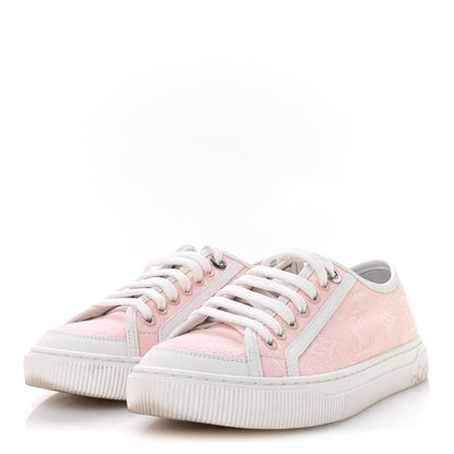 Louis Vuitton Denim Monogram Lagoon Sneakers 35 Pink 4 of 9