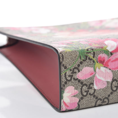 Gucci GG Supreme Monogram Blooms Large Cosmetic Case Beige Multicolor Dry Rose 5 of 9