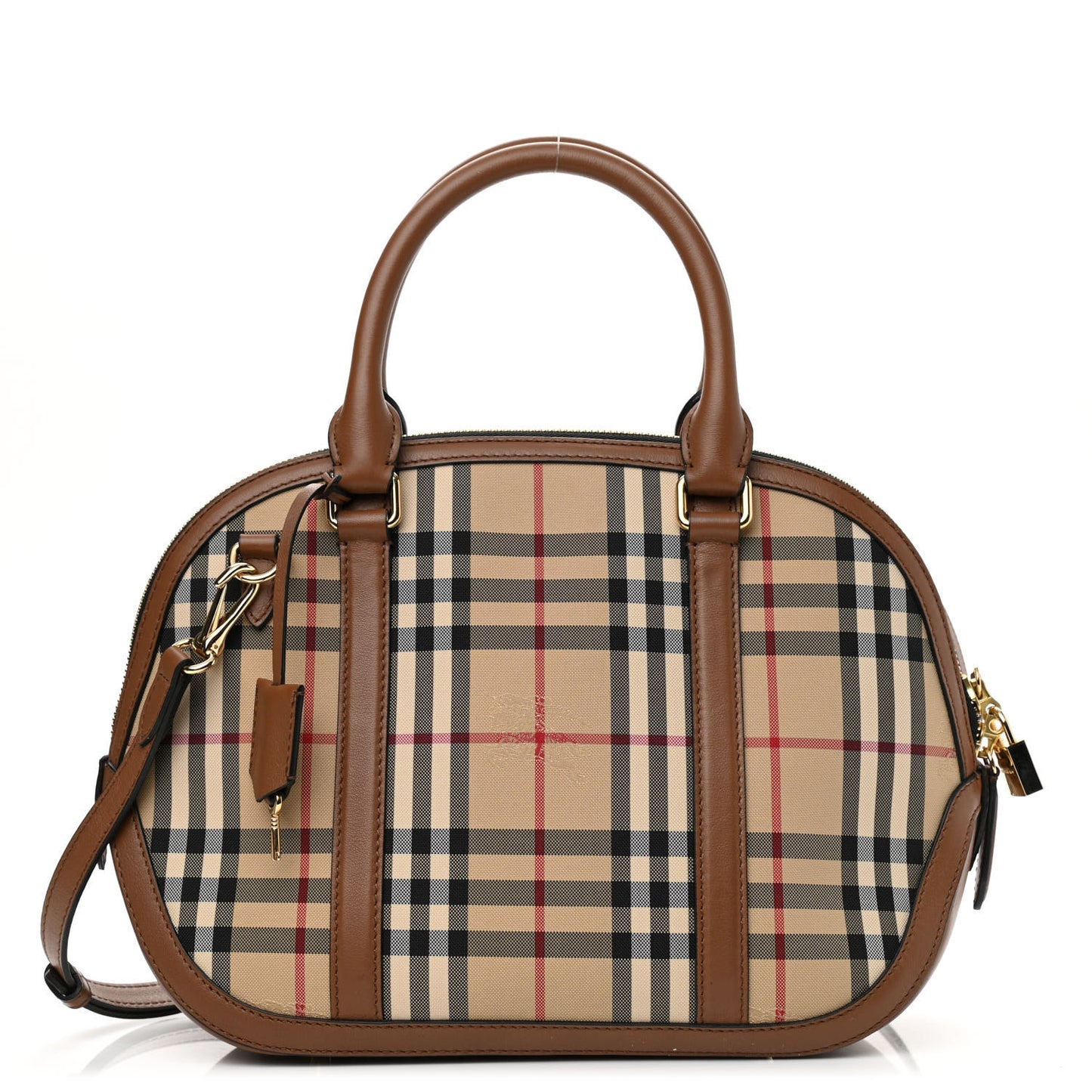 Horseferry Check Small Orchard Bowling Bag Tan