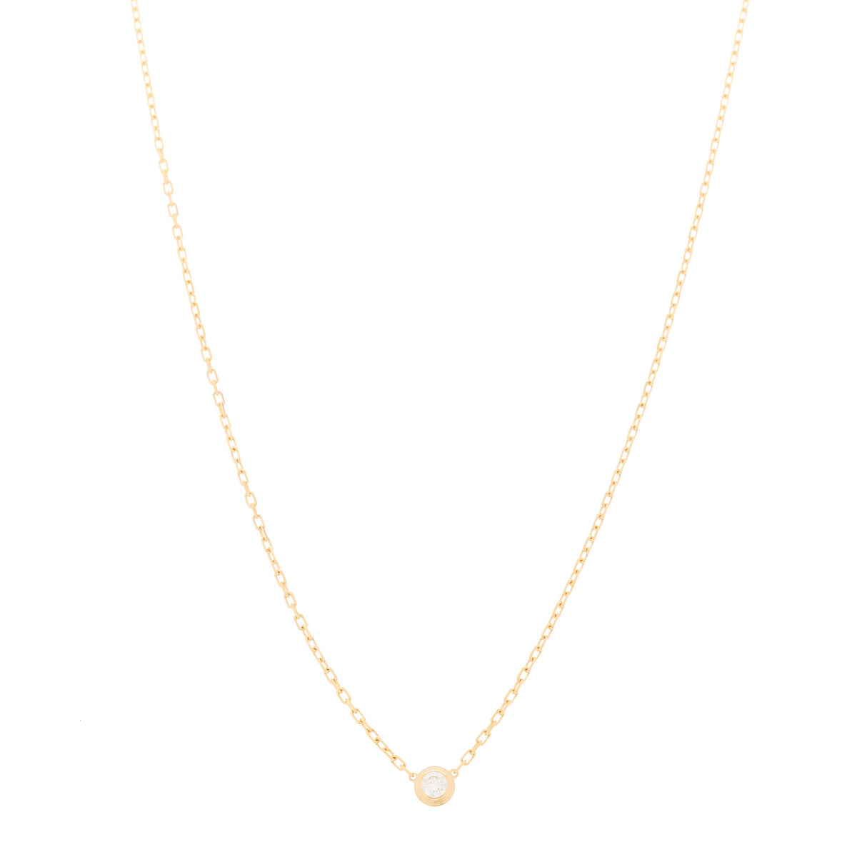 Cartier 18K Yellow Gold Diamond SM D'Amour Pendant Necklace 1 of 6