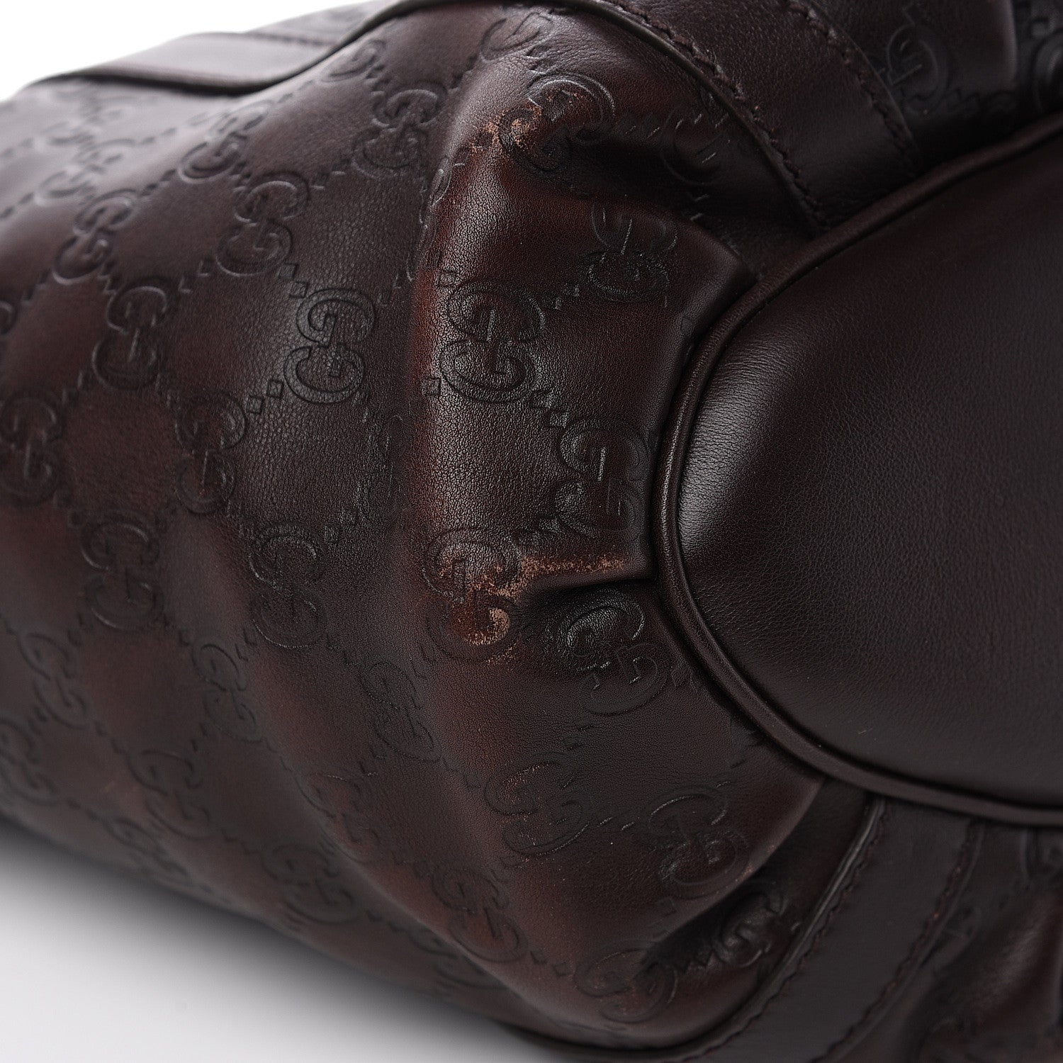 Gucci Guccissima Medium D Gold Tote Dark Brown 7 of 14