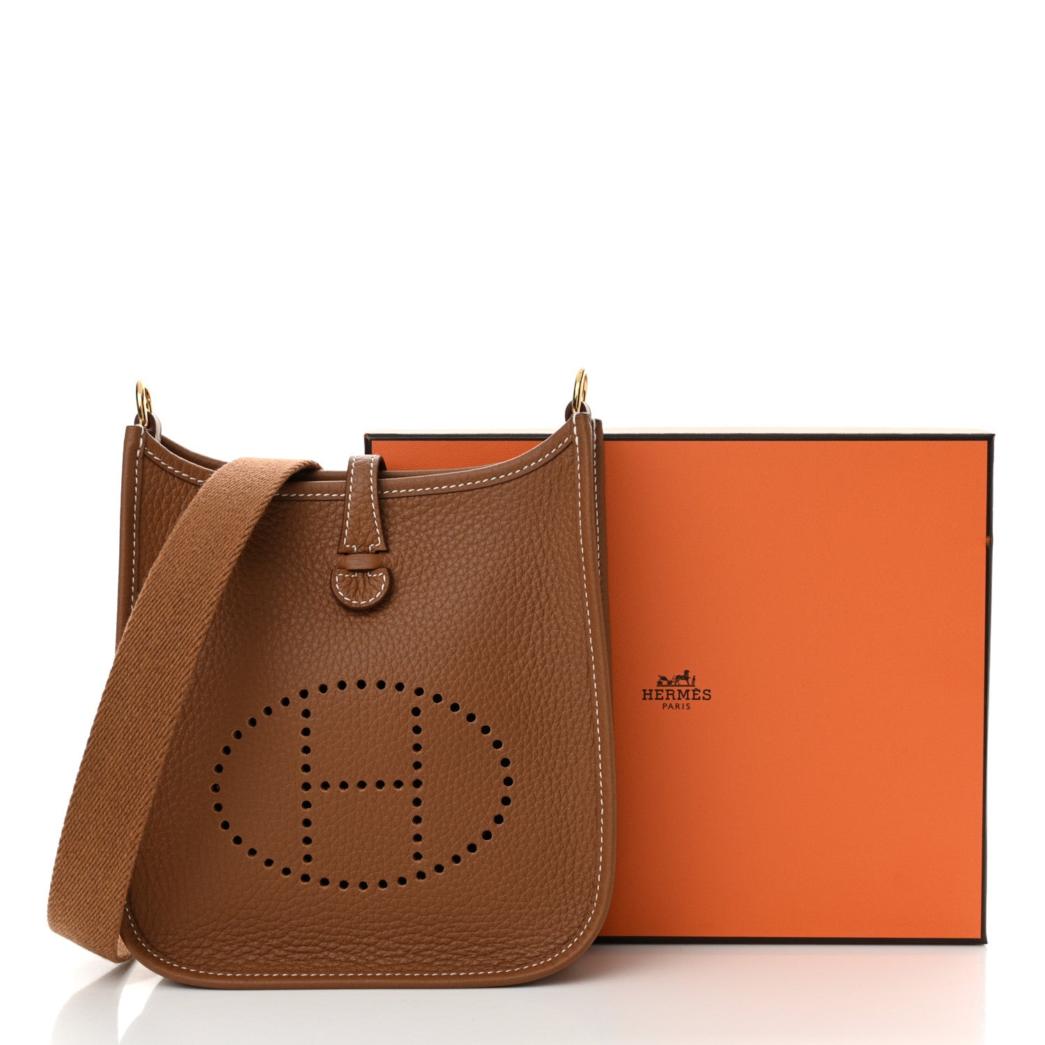 Hermes Taurillon Clemence Evelyne TPM Gold 11 of 11