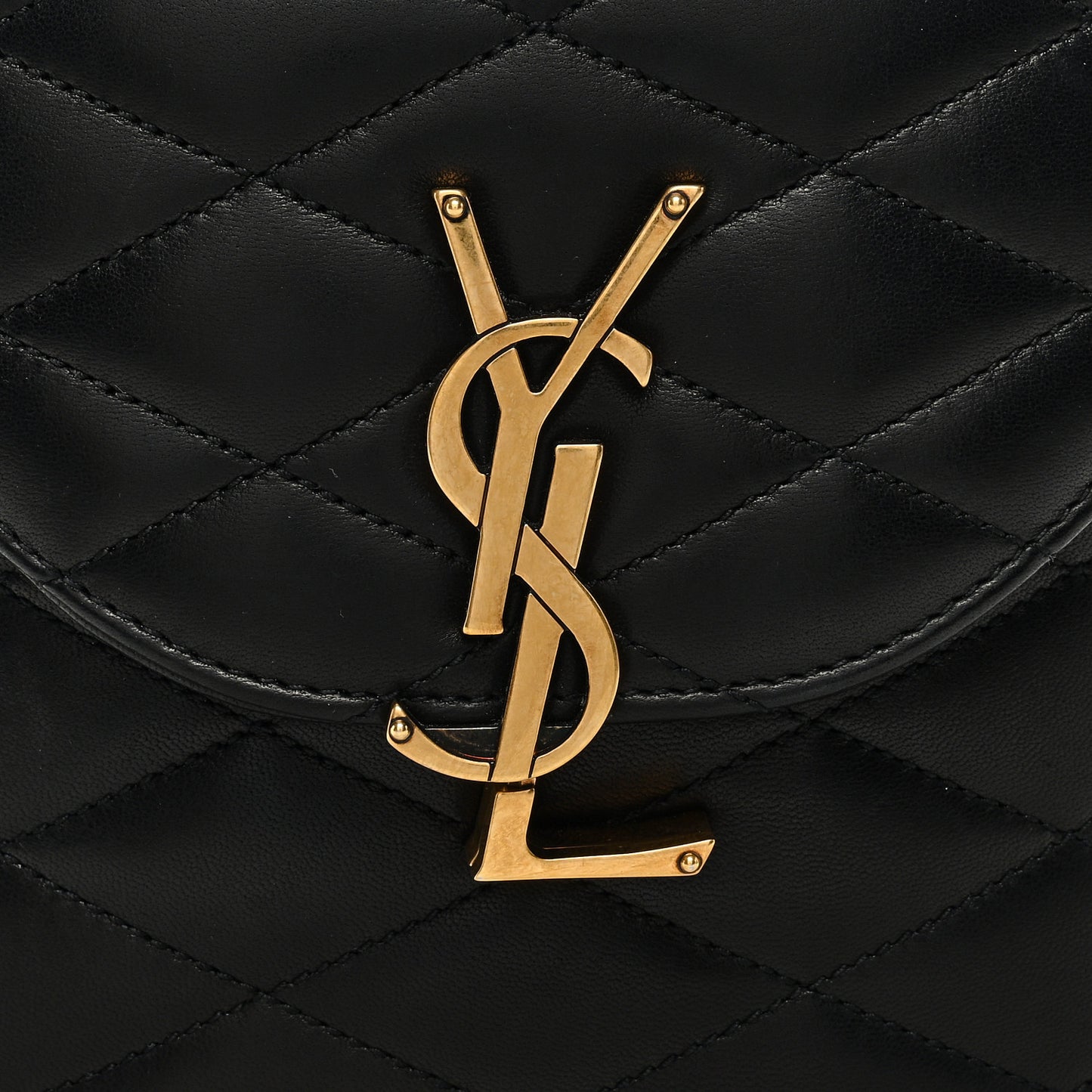 Lambskin Matelasse Monogram June Box Bag Black