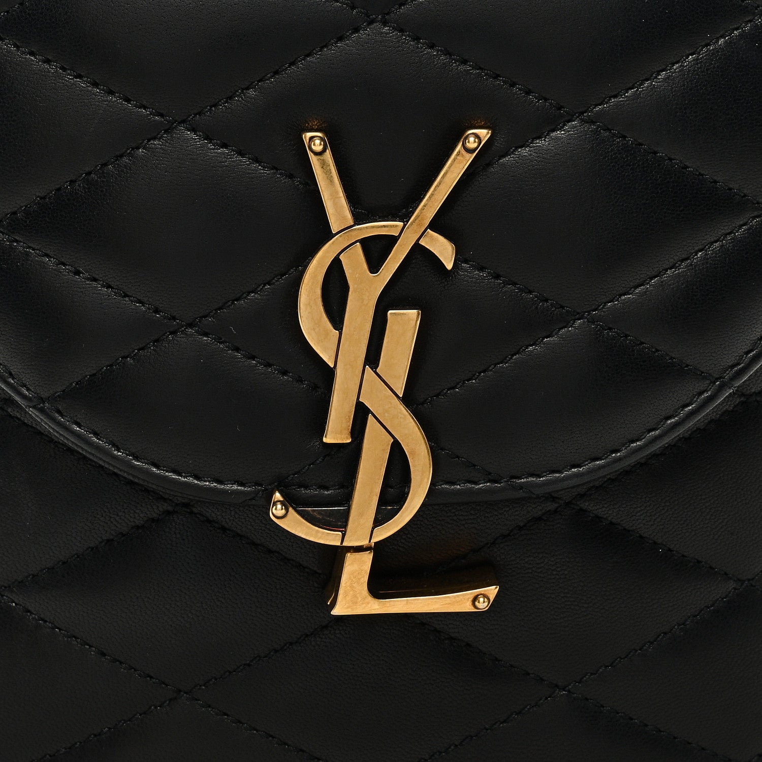 Saint Laurent Lambskin Matelasse Monogram June Box Bag Black 7 of 9