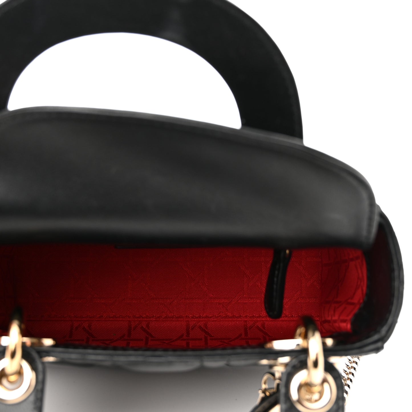 Lambskin Cannage Mini Lady Dior Black