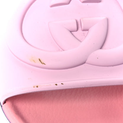 Gucci Soft Rubber Womens Interlocking G Platform 42mm Slide Sandals 39 Sugar Pink 11 of 11