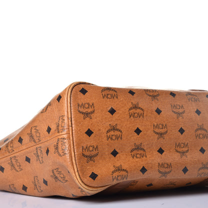 MCM Visetos Shopping Tote Cognac 7 of 9