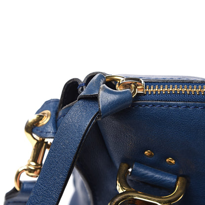Chloe Natural Grain Calfskin Medium Marcie Nude Satchel Factory Blue 12 of 17