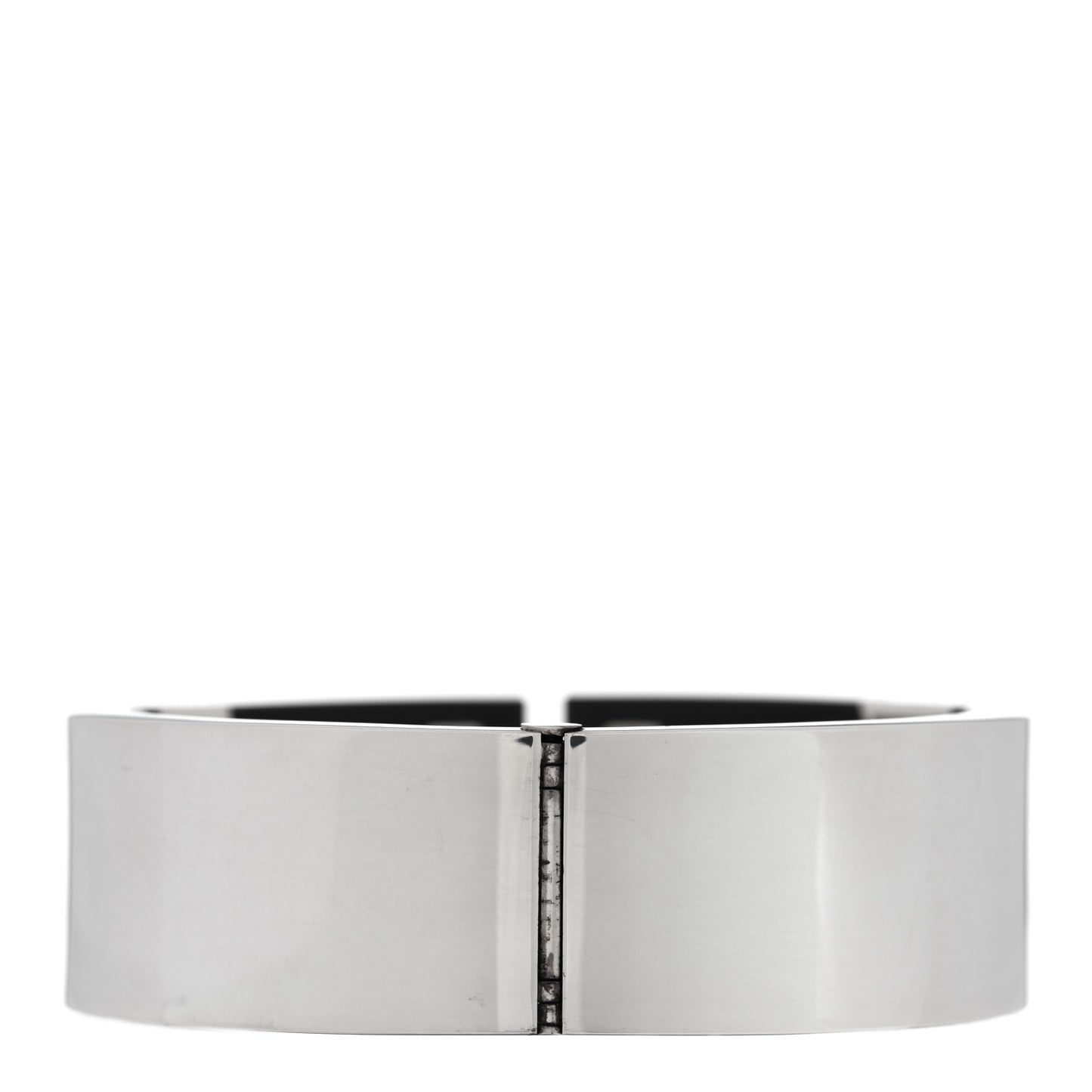 Sterling Silver Black Ceramic T Cutout Cuff Bracelet