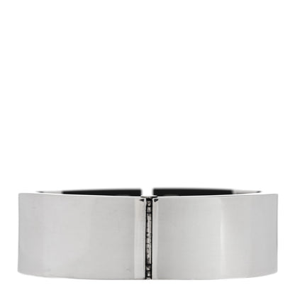 Tiffany Sterling Silver Black Ceramic T Cutout Cuff Bracelet 2 of 4