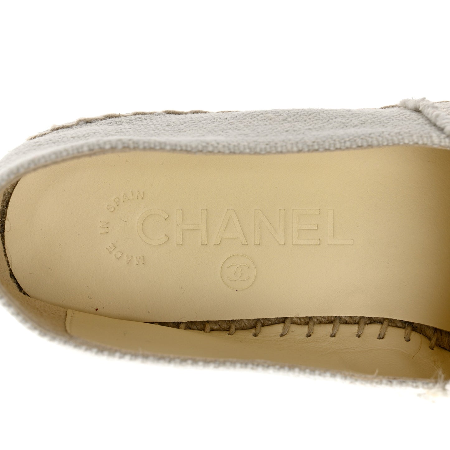 Linen CC Espadrilles 35 White Black