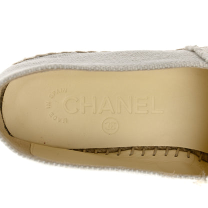Chanel Linen CC Espadrilles 35 White Black 7 of 9