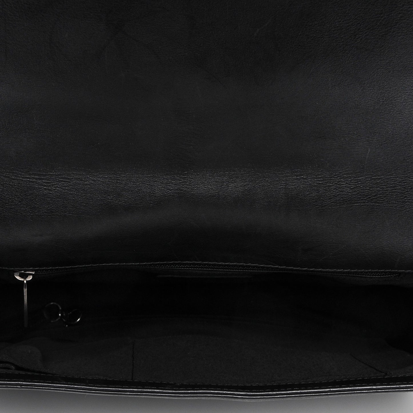 Calfskin Quilted Large Boy Flap Black