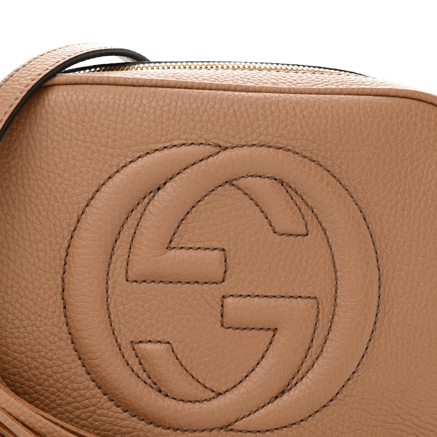 Gucci Pebbled Calfskin Small Soho Disco Bag Camelia 8 of 11