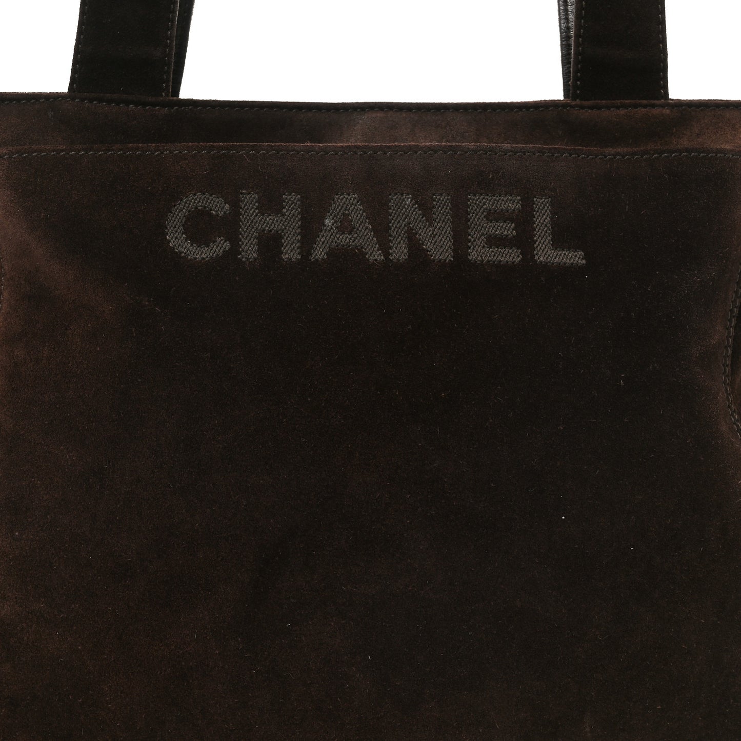 Suede Logo Tote Brown