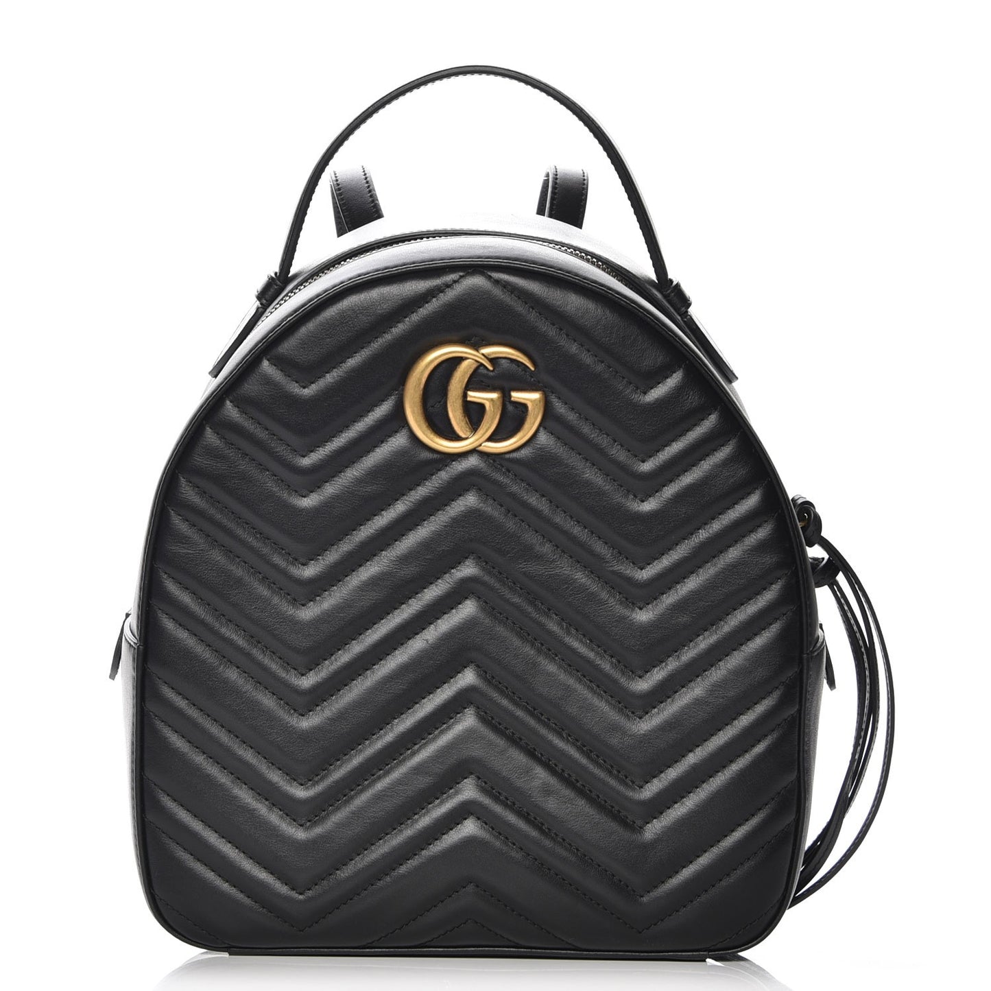 Calfskin Matelasse GG Marmont Backpack Black