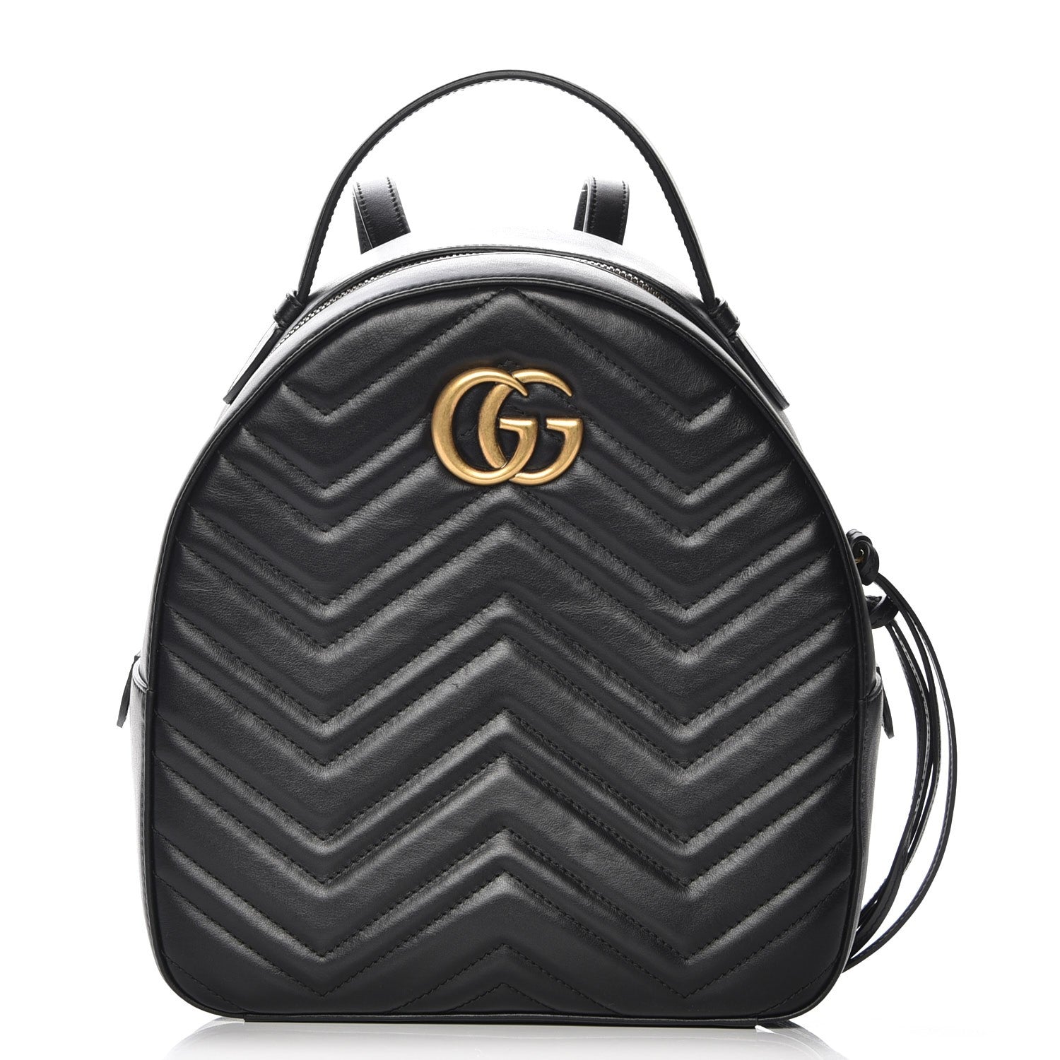 Gucci Calfskin Matelasse GG Marmont Backpack Black 1 of 7