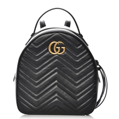 Gucci Calfskin Matelasse GG Marmont Backpack Black 1 of 7