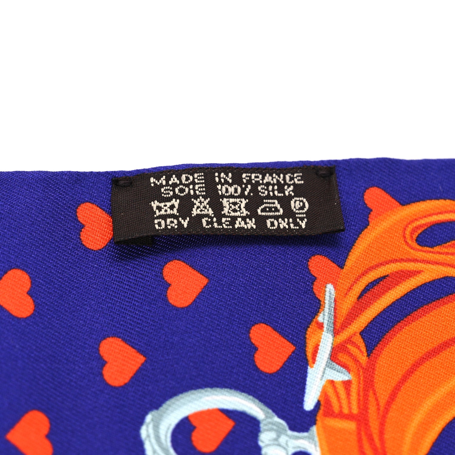 Hermes Silk Brides de Gala Love Twilly Ultraviolet Orange Marine 4 of 4