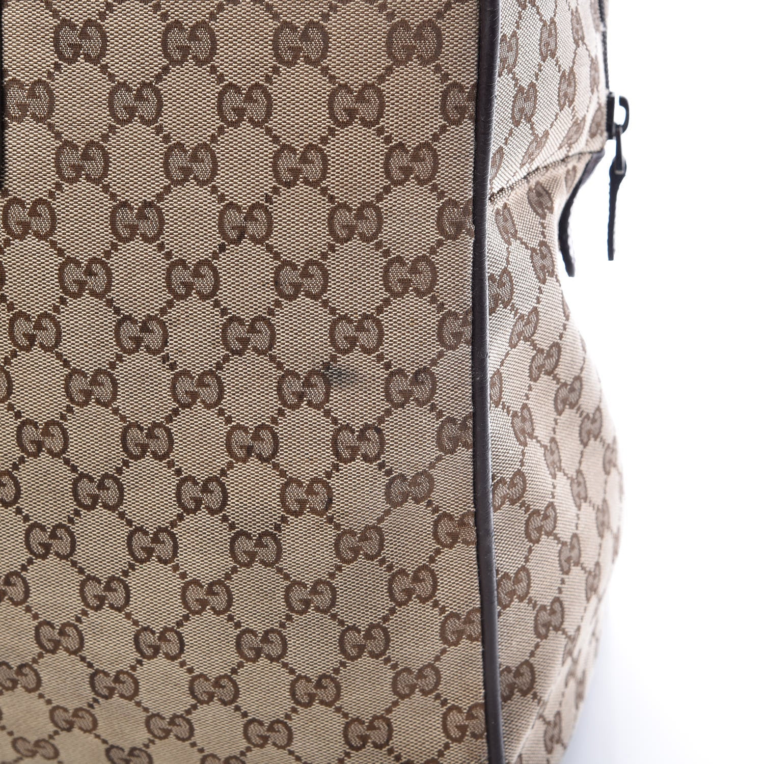 Gucci GG Monogram Web Large Collapsible Carry On Duffle Beige Brown 9 of 17