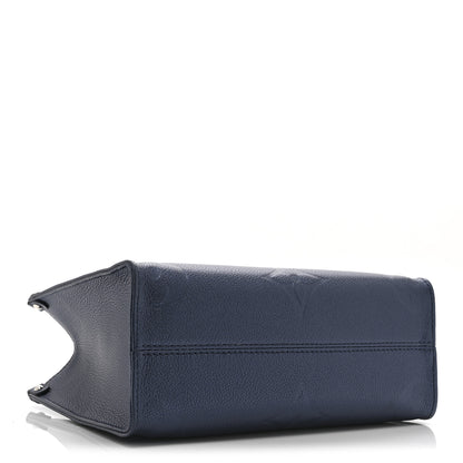 Louis Vuitton Metallic Empreinte Monogram Giant Onthego PM Navy Nacre 4 of 9