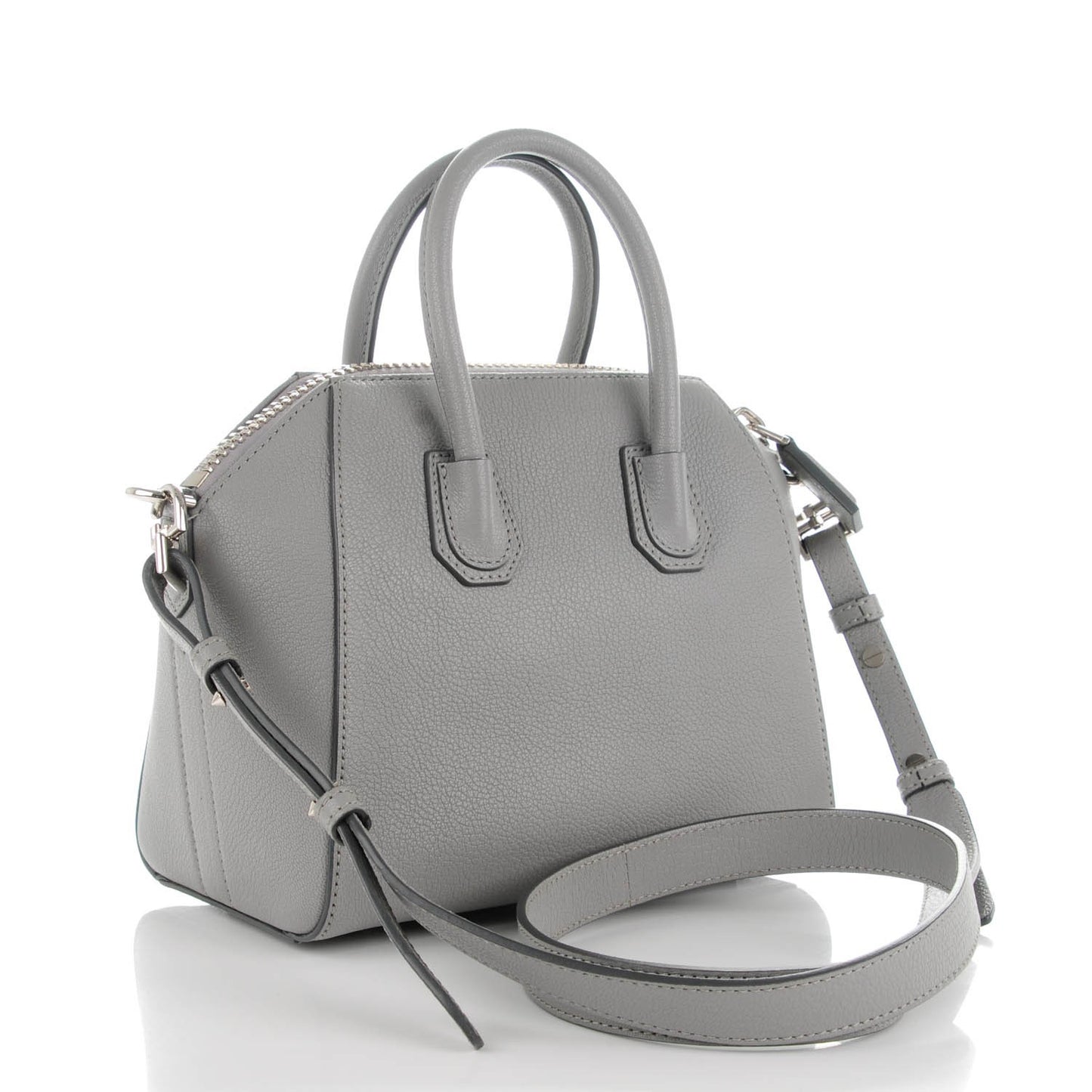 Sugar Goatskin Mini Antigona Grey