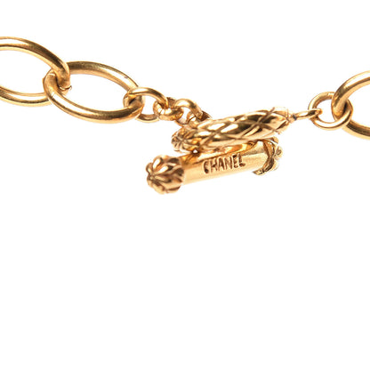 Chanel Pearl Heart CC Pendant Necklace Gold 4 of 7