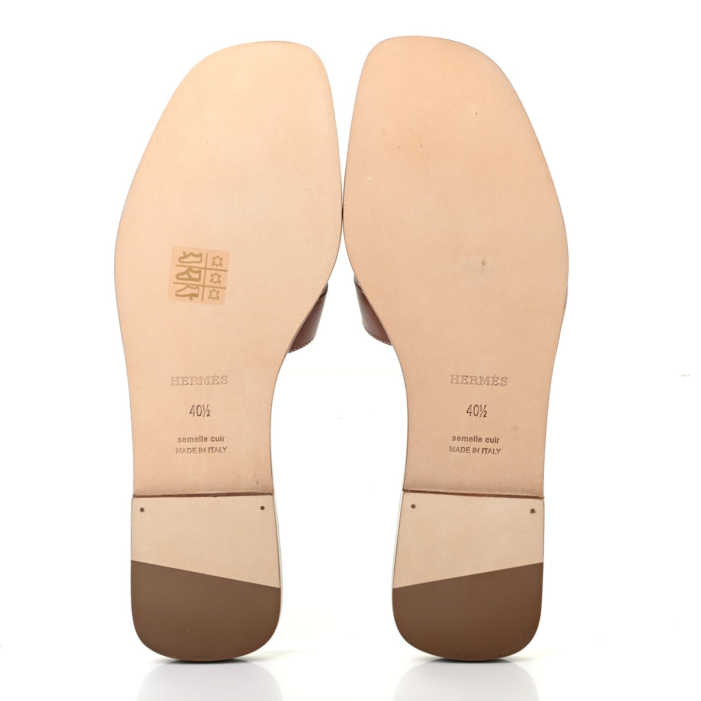 Box Calfskin Oran Sandals 40.5 Gold