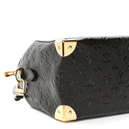 Louis Vuitton Calfskin Monogram Saga Speedy Trunk 25 Black 8 of 9