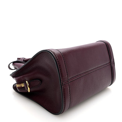 Alexander McQueen Pebbled Calfskin Mini Padlock Tote Bordeaux 4 of 10