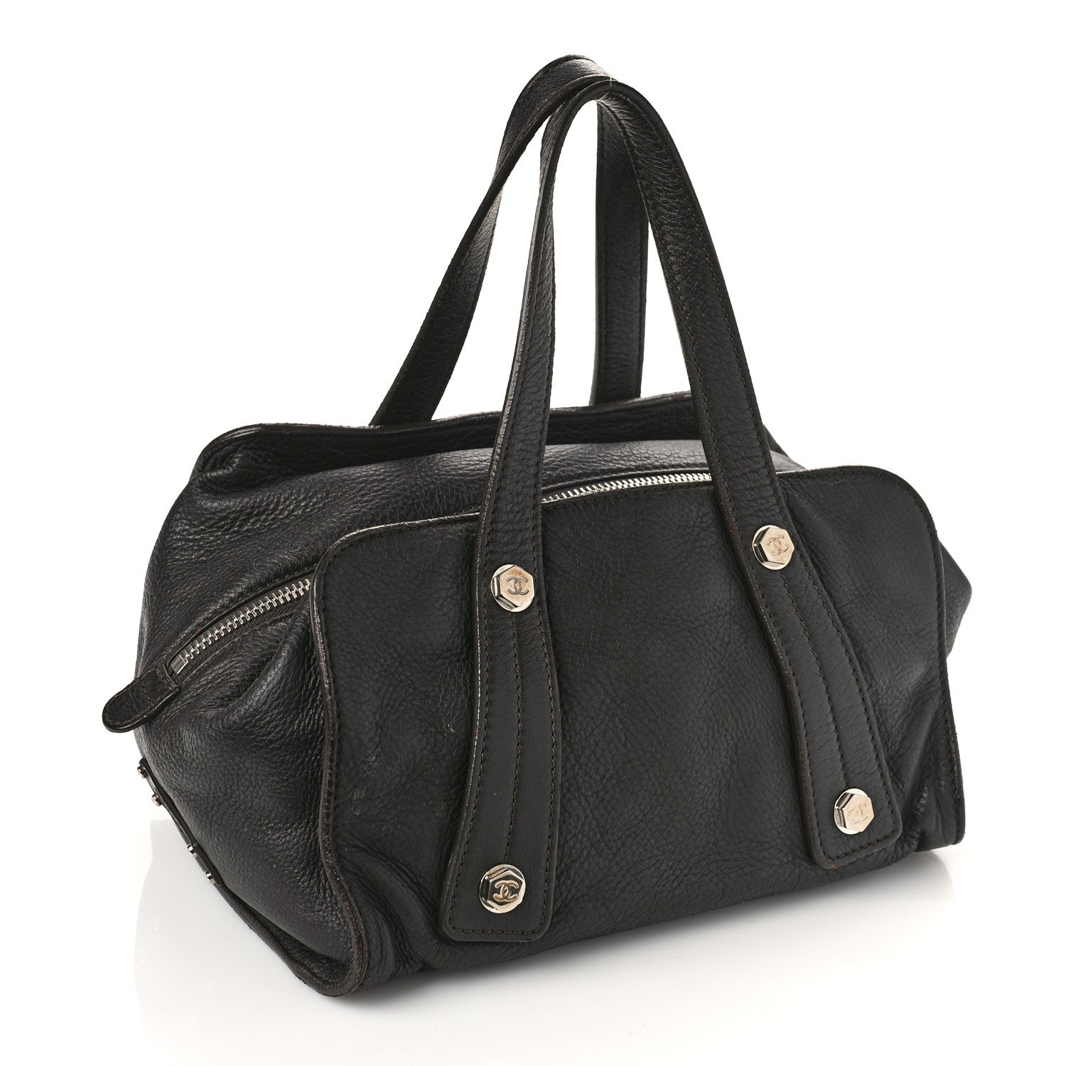 Chanel Calfskin Bolt Bowler Black 3 of 15