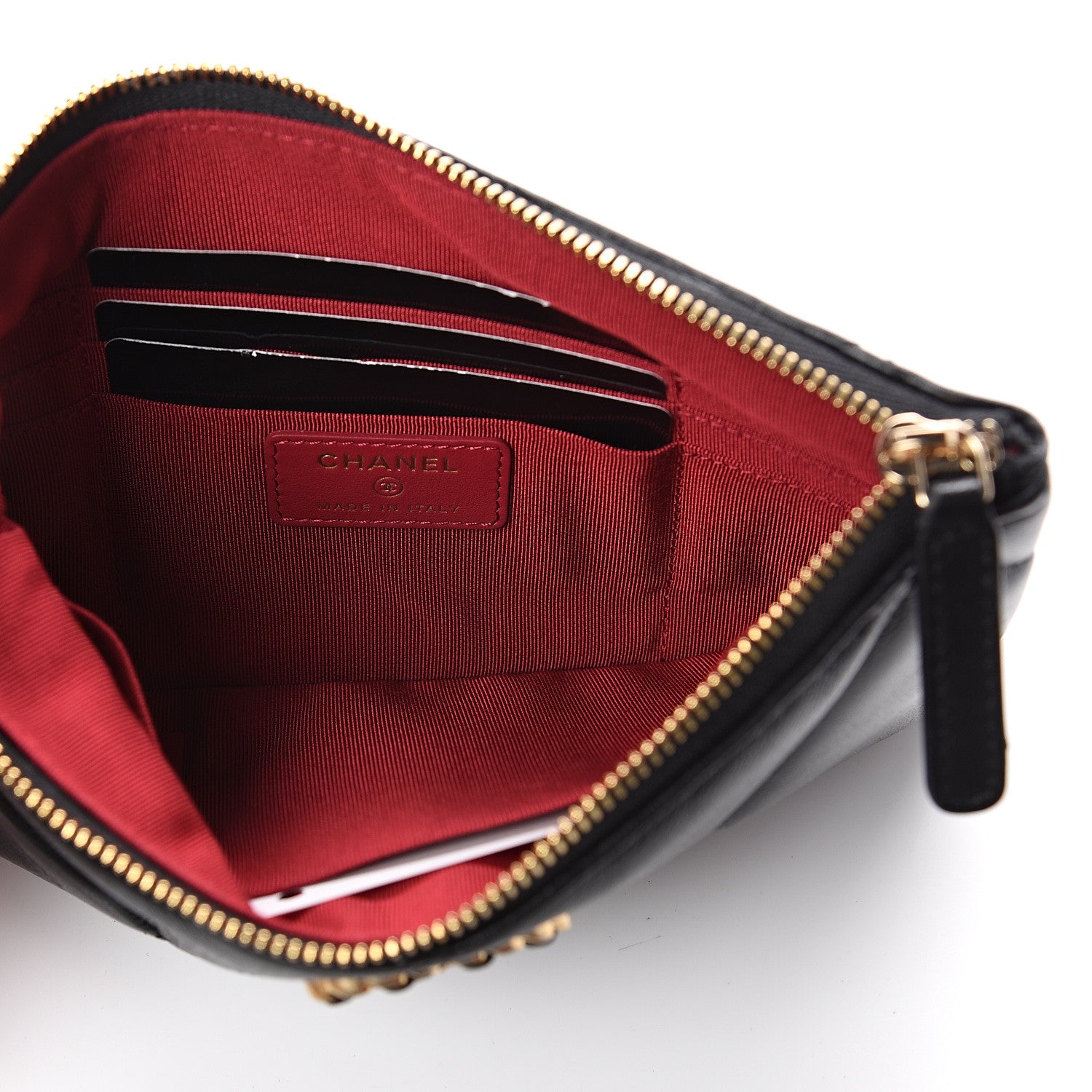 Chanel Goatskin Quilted 19 Cosmetic Case Black 4 of 6