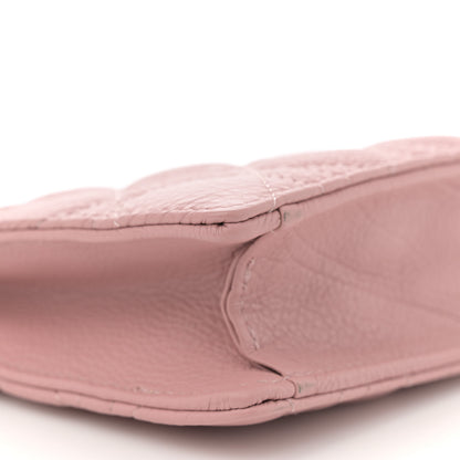 Christian Dior Calfskin Cannage Caro Zipped Pouch With Chain Fard 10 of 13