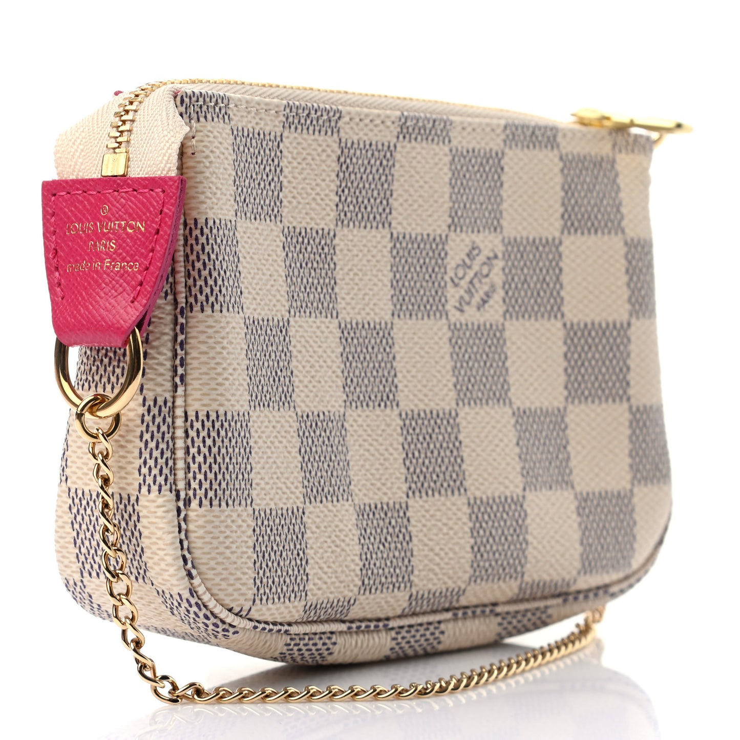Damier Azur 2021 Christmas Animation Hollywood Mini Pochette Accessories Fuchsia