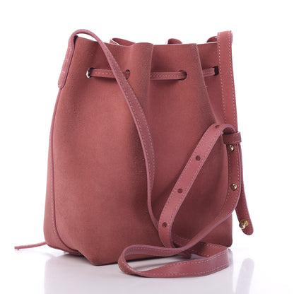 Mansur Gavriel Suede Mini Mini Bucket Bag Blush 2 of 15