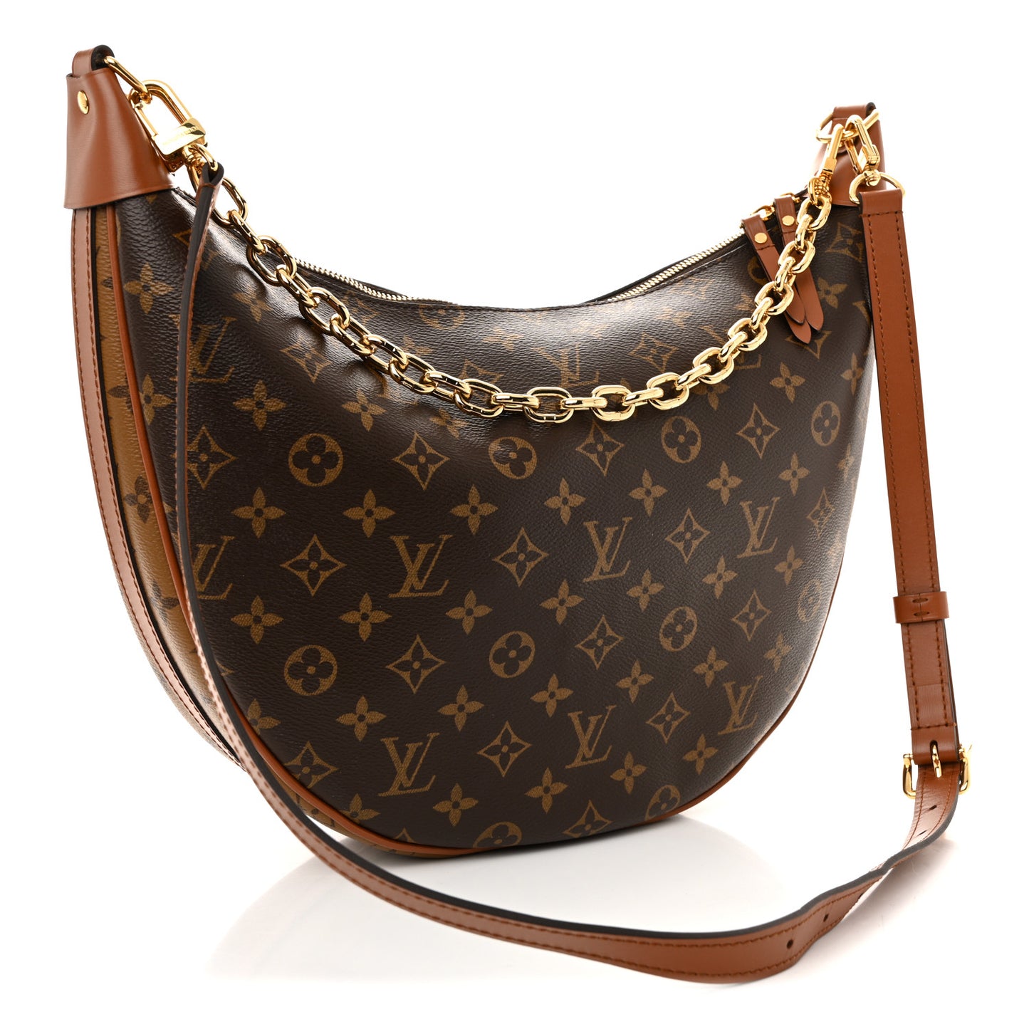 Reverse Monogram Loop Hobo
