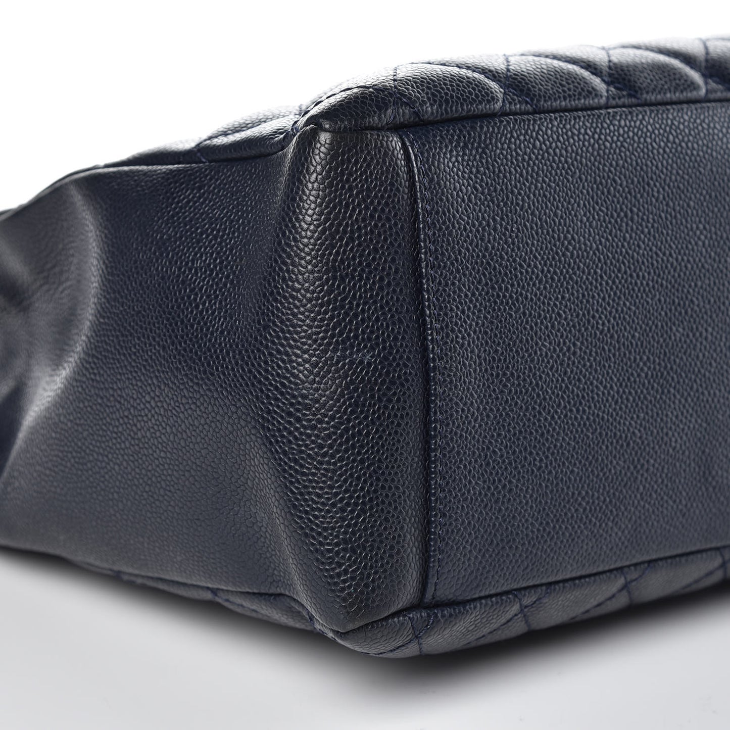 Caviar Quilted Grand Shopping Tote GST Navy Blue