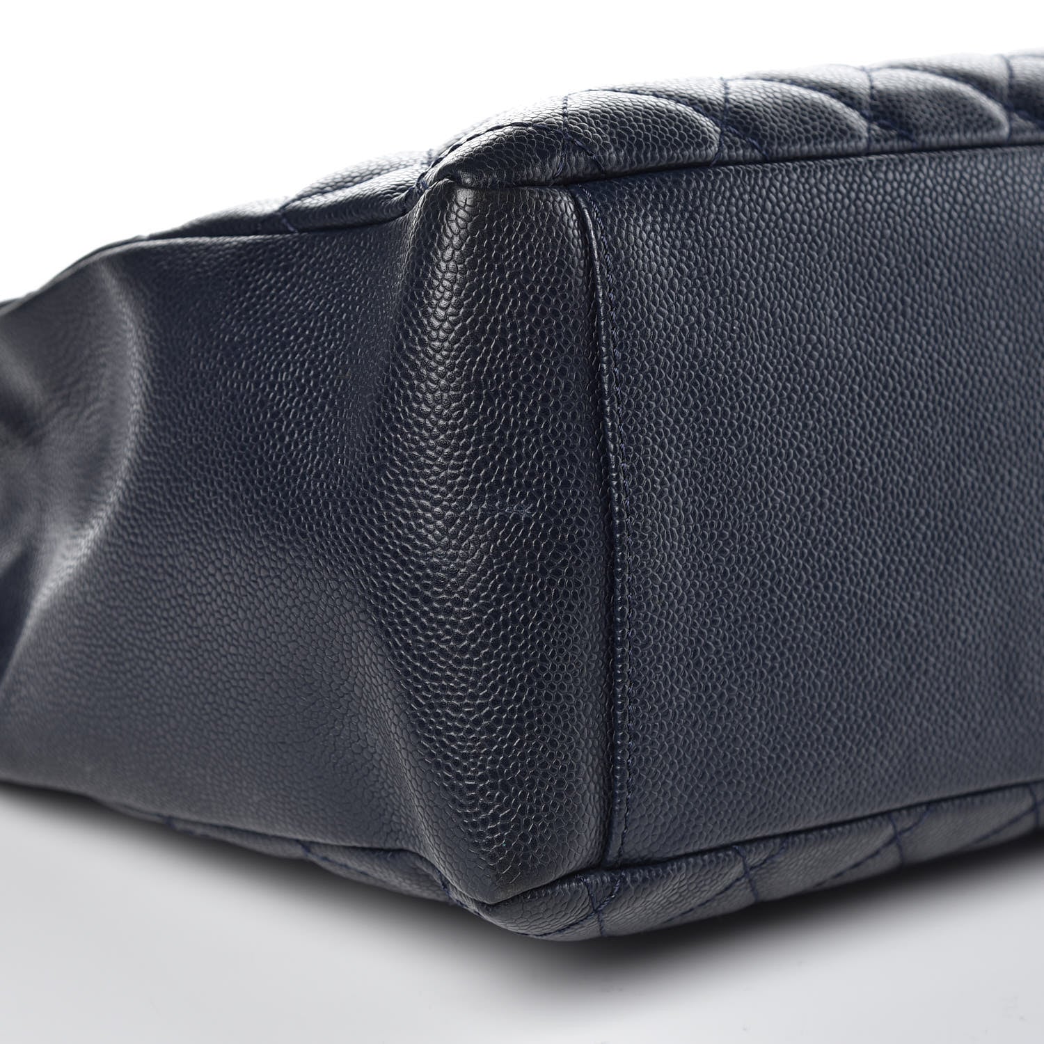 Chanel Caviar Quilted Grand Shopping Tote GST Navy Blue 8 of 14