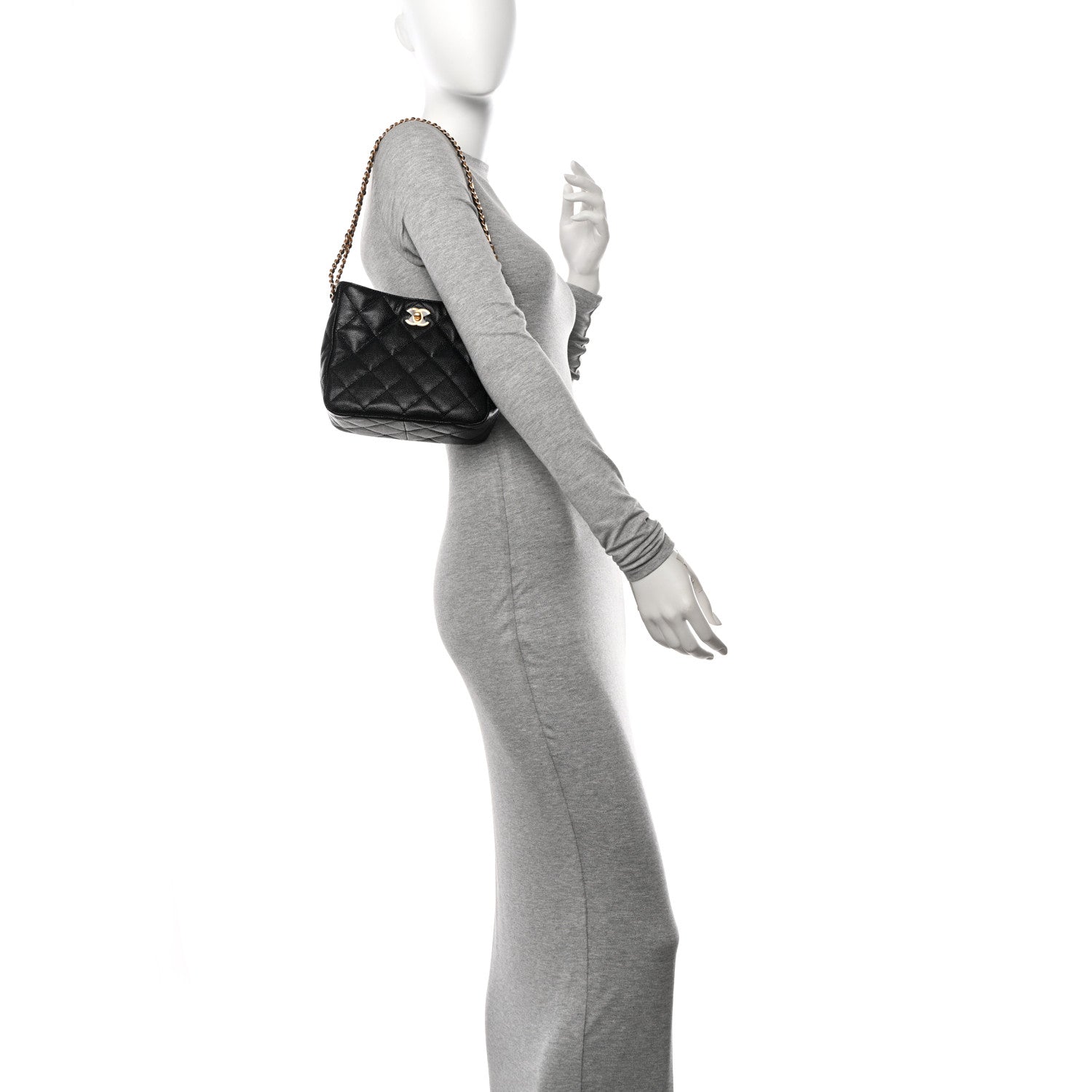 Chanel Caviar Quilted Small Pick Me Up Hobo Black 2 of 10